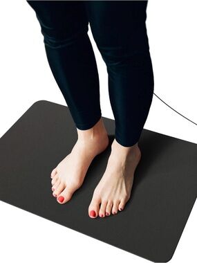 Black Conductive Grounding Mat with Textured Front and Back